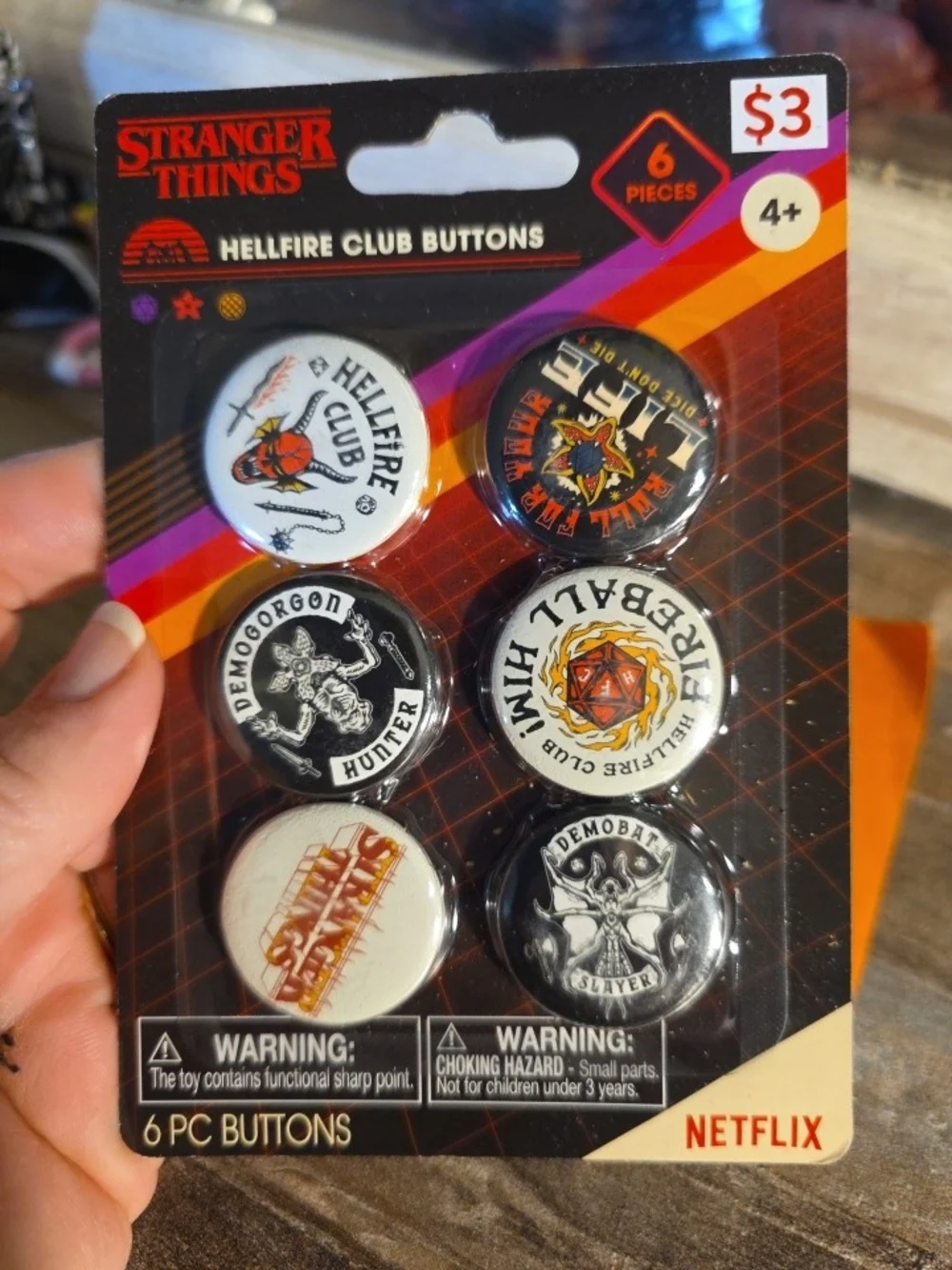 Netflix Stranger Things Party Button Pack - Multicolor Assortment